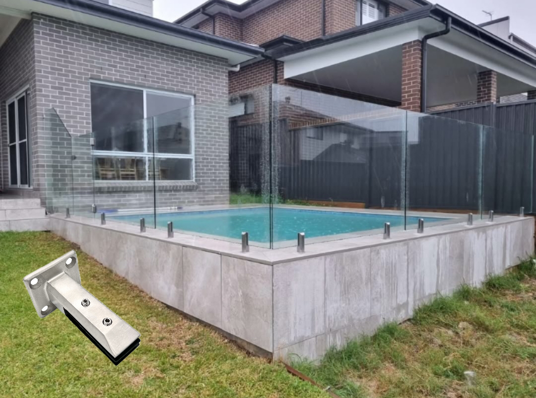  Factory  Marketing 160MM Glass Spigots Satin Square Spigot 304 Stainless Steel Swimming Pool Spigot Glass Fence Railing Clip