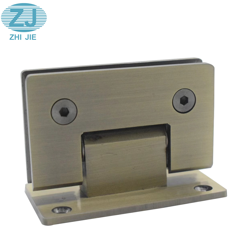  Good Quality Bathroom  Antique green Brushed Shower Door Hardware Square 90 Degree Stainless Steel Shower Hinge 