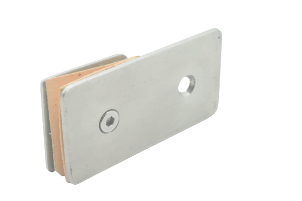 Good Quality 180 Degree Stainless Steel Single Sided Brushed Square Fixing Clip