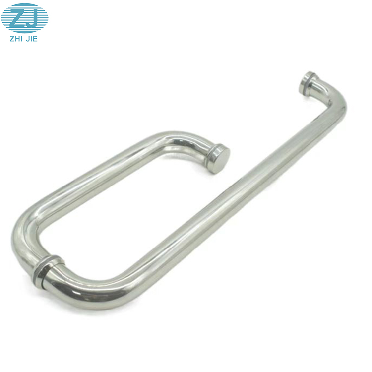 Factory  Marketing Polish  G Type Shower Door Towel Bar HandleStainless Steel Double Side    Shower Glass Pull Handle