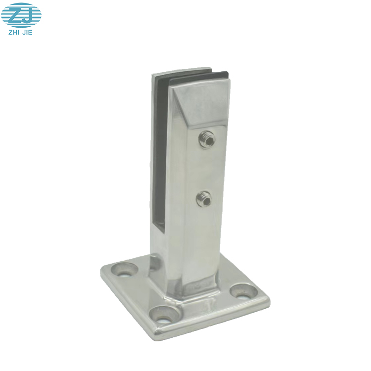Factory Hot Sale Adjustable High Railing Glass Balustrade Spigot Swimming Pool Fence 304 Stainless Steel 160MM  Polish Glass Spigots on Stock