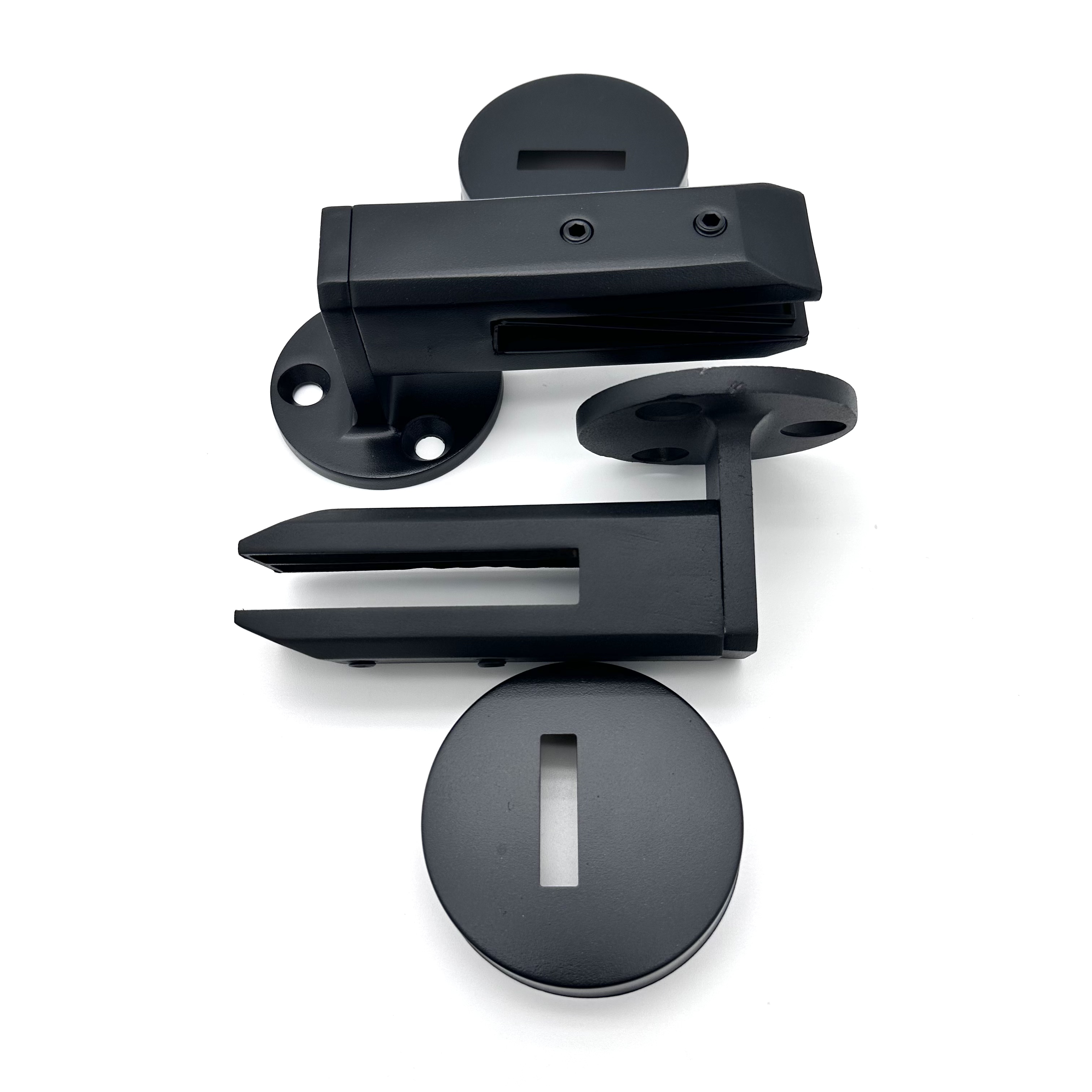 Factory Price Balcony Frameless Black  Glass Railing Stainless Steel Side Mount Spigot Side Mounted Glass Clip