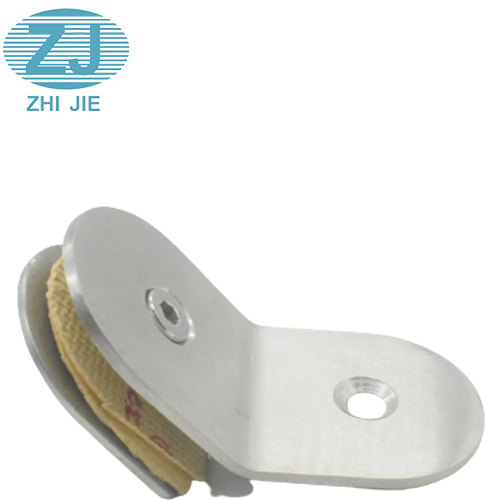 201 Stainless Steel 135 Degree Brushed  Glass Clamp Single  Round Frameless Glass Corner Clamp Bracket Clip