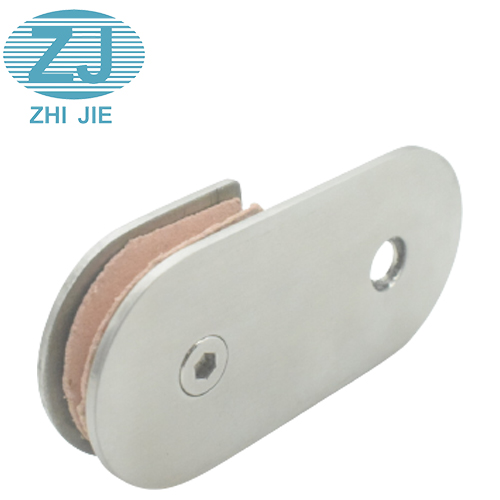 High Quality 180 Degree Single Round Clip Stainless Steel Stair Handrail Post Glass Clamp                   