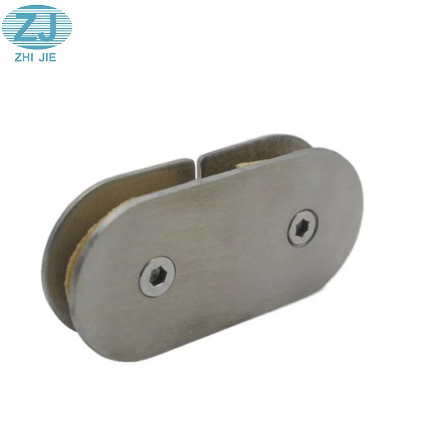  Manufacturer Wholesale 201  Stainless Steel 180 Degree Double Glass Fixing Clamp 
