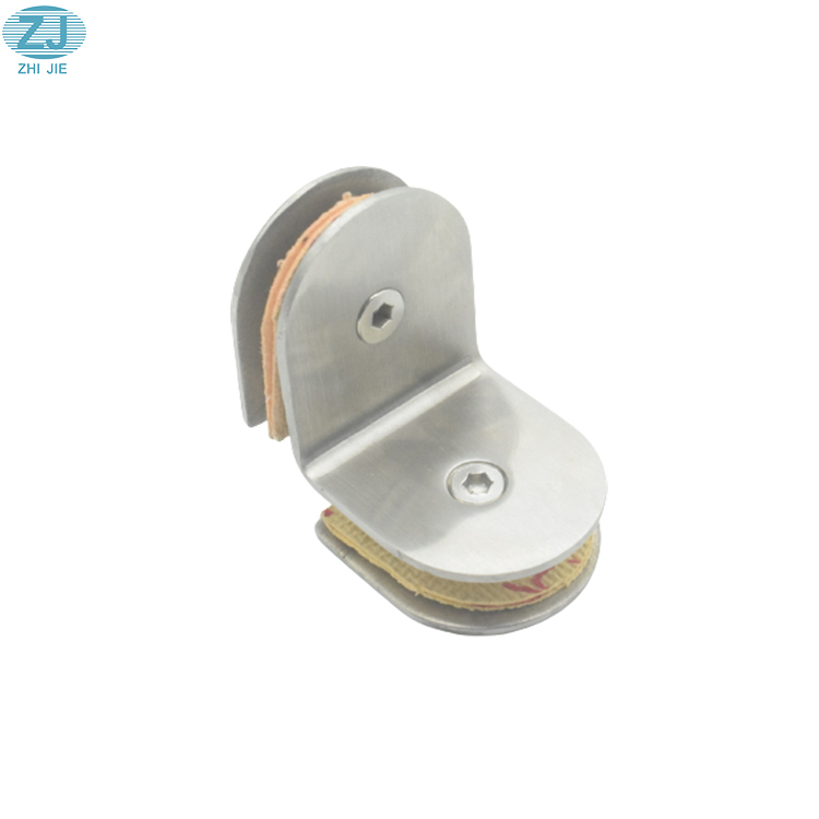 201 Stainless Steel Glass Clamp Fixed 90 Degree Round Double Fish Mouth Bracket Guardrail Accessories Stair Handrail Furniture Hardware
