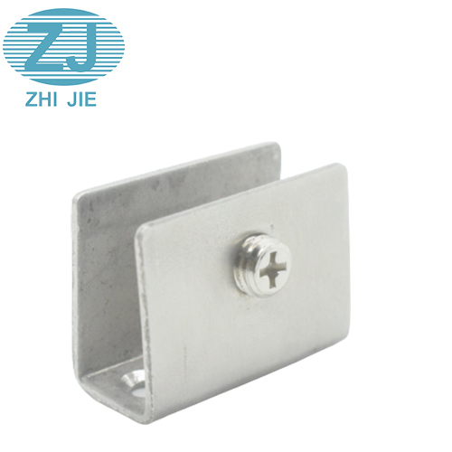  Hot Sale Stainless Steel Hardware Accessories Half Square Glass Clamp Clip for Shower Glass Shelf Bracket Stainless Steel Glass Clamp