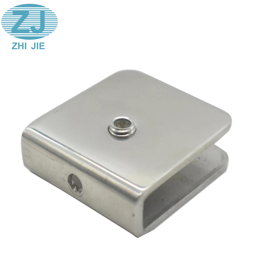 Factory Sales Promotion Glass Clamp Glass Clamp Small Square Type Flat Back Holder Glass Clip Clamp