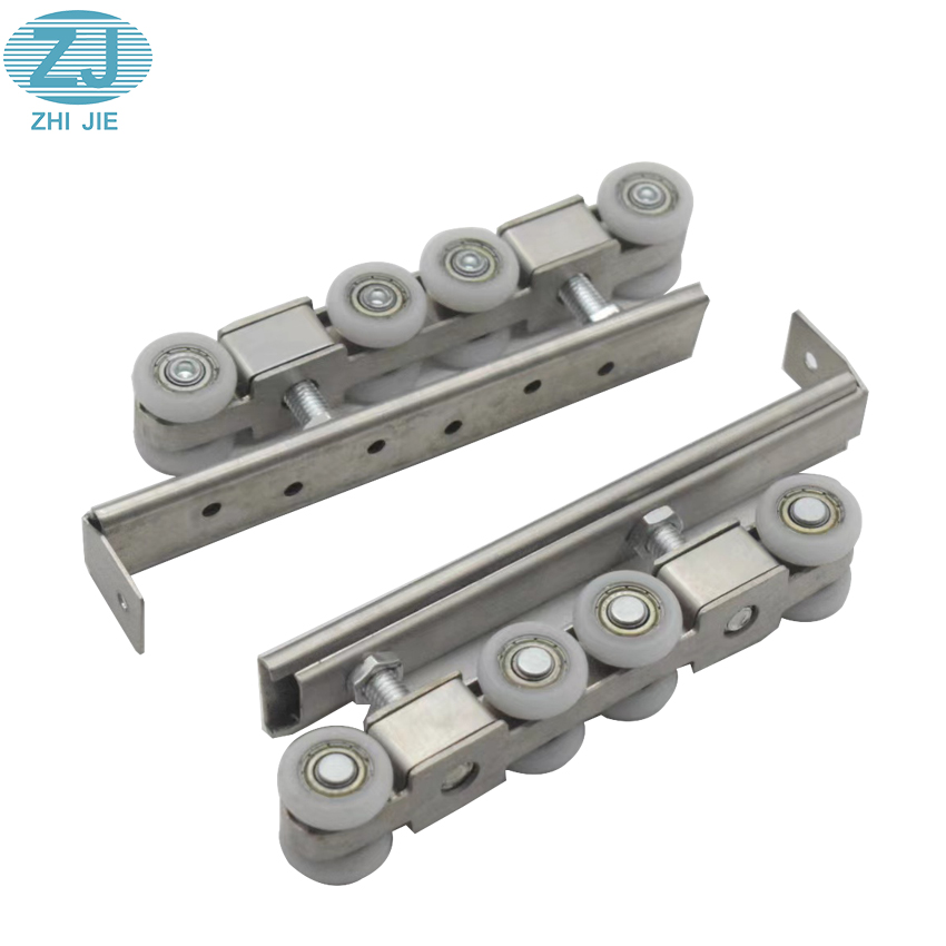 Hot Sale 8 Wheels Stainless Steel Top Hanging Wheels Roller Wooden Door Sliding Door Roller
