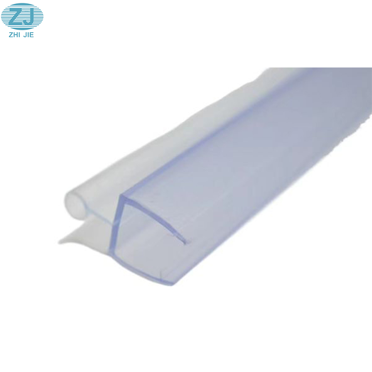 PVC Shower Door Water Seal Gasket  Edge Strip Frameless Glass Seal Strip with Bottom Sweep