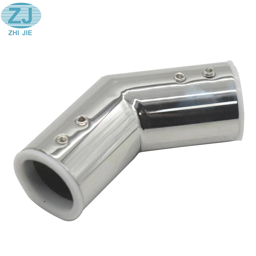 135 Degrees Round Tube Connector Stainless Steel Polish Bathroom Accessories Glass Door Fitting Round Tube