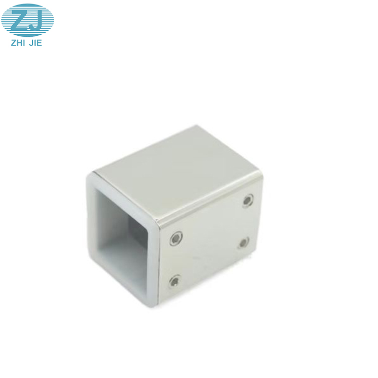 Hot Sale Stainless Steel Bathroom Hardware Accessories  Tube Connector Glass Connector Shower Room Square Flange Base
