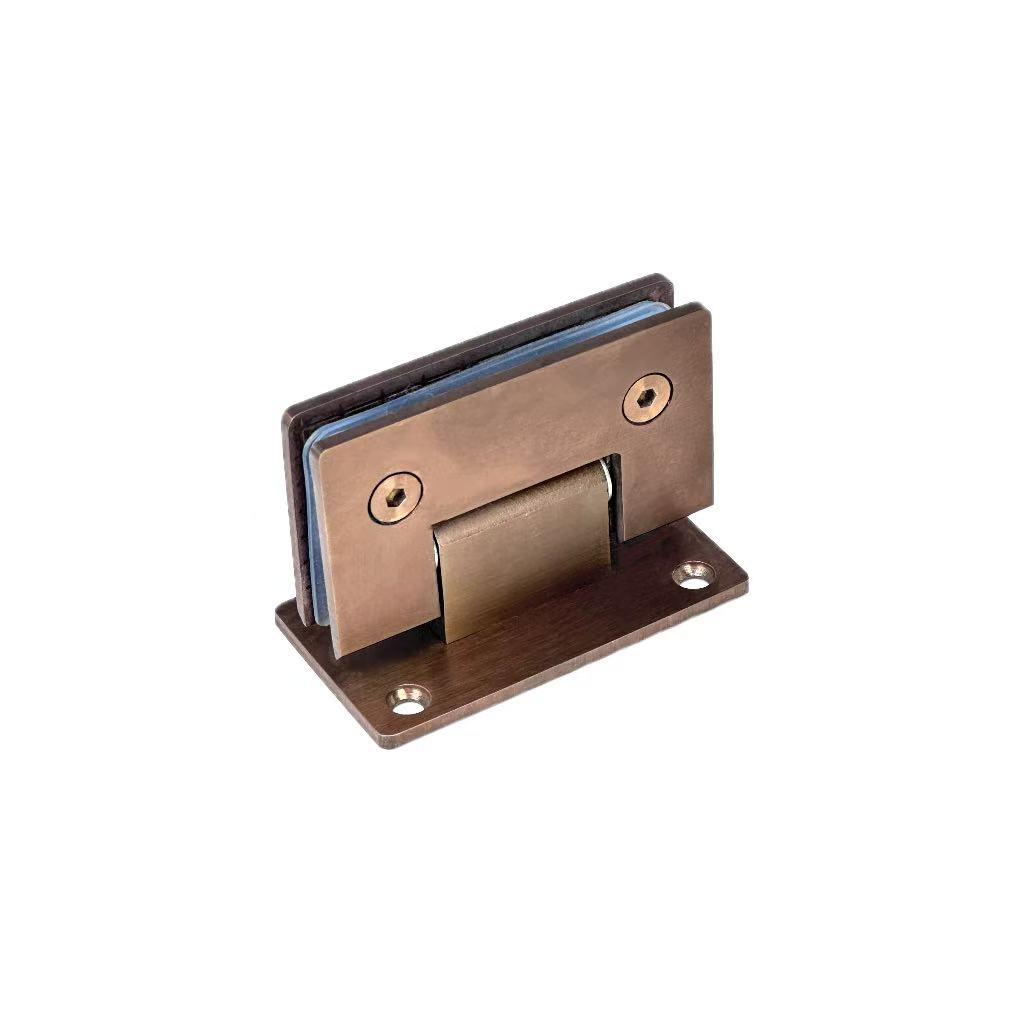 Shower Hinge 90 Degree Rose Gold Frameless Glass Door Clamp Bathroom Glass Door Hardware Fitting