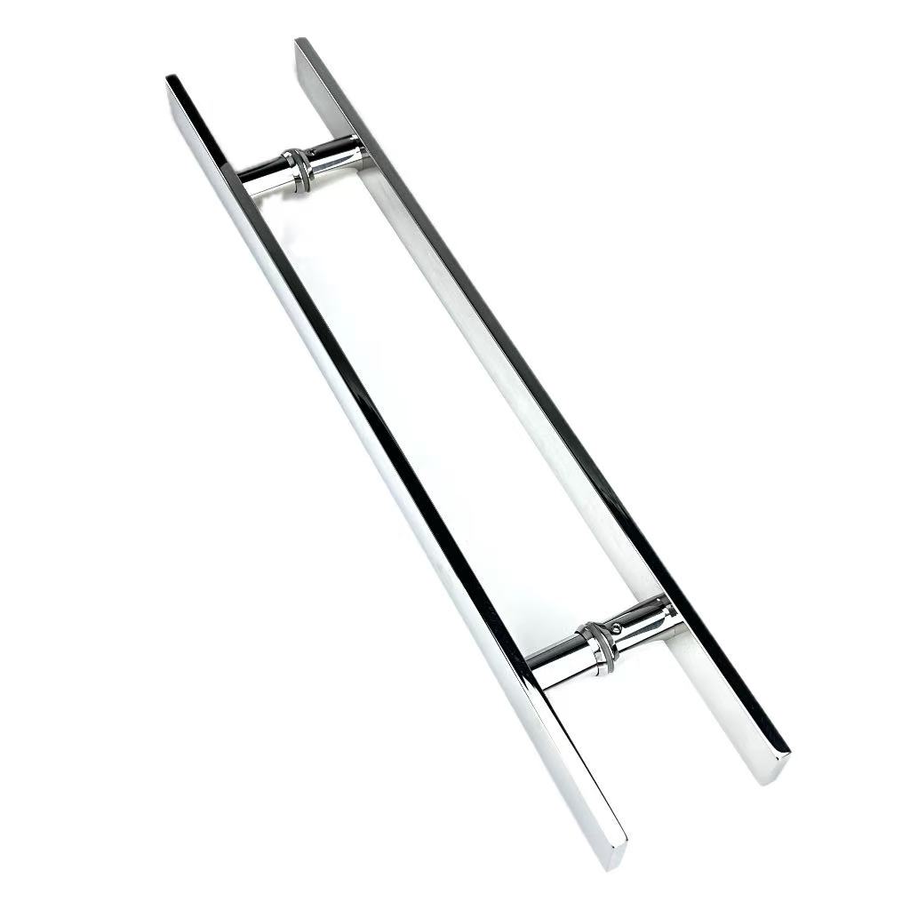 Simple Design Office Glass Door Handle H Shape Stainless Steel Shower Handle Bathroom Sliding Pull Handle