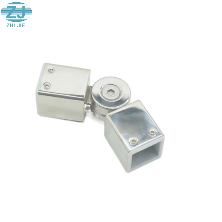 Adjustable Round Tube Handrail Connector Stainless Steel Elbow Joint Adjustable Pipe Fittings Glass Railing Accessories