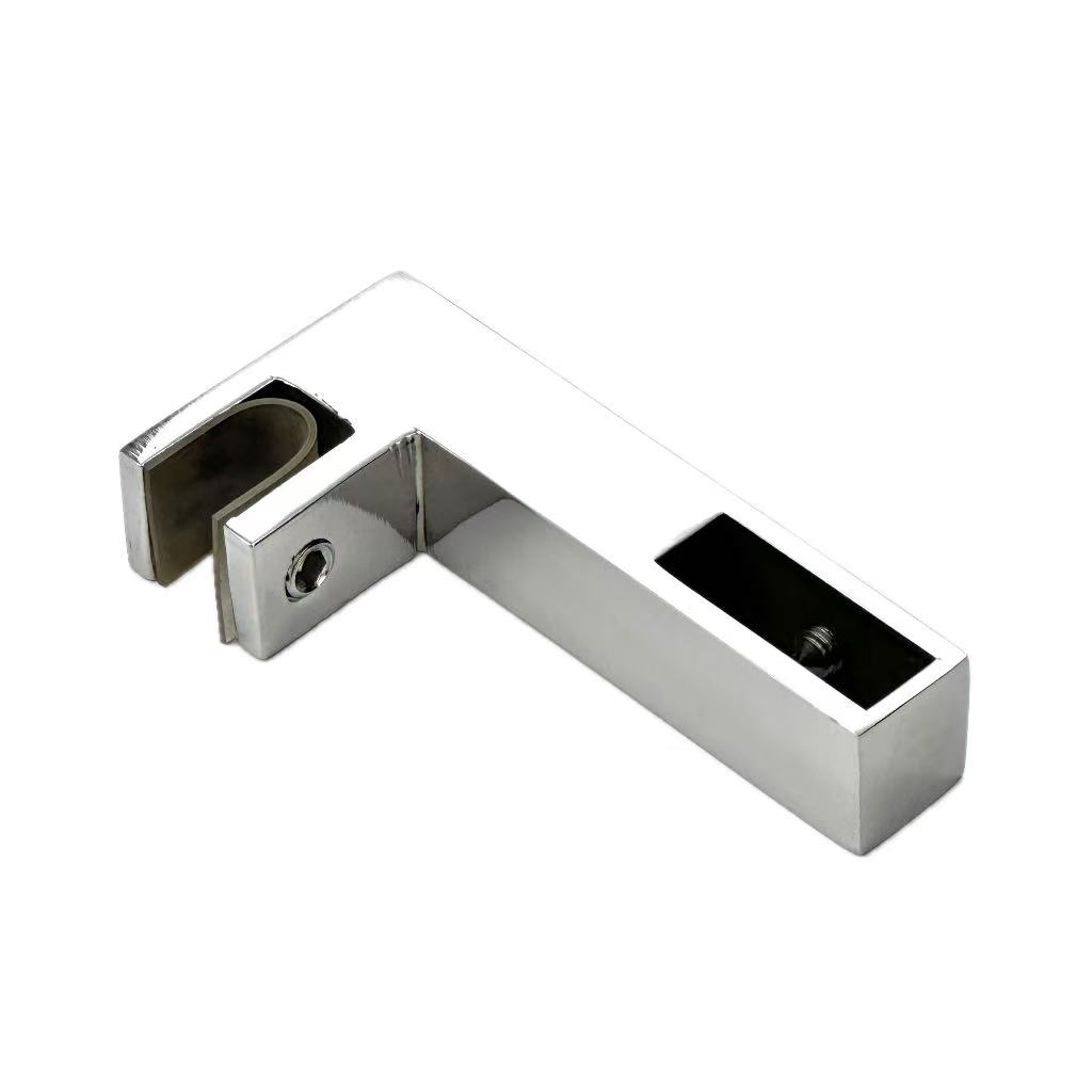 Shower Accessories Stainless Steel Polish Pipe Connector F Type Bar Clip  Glass Connector