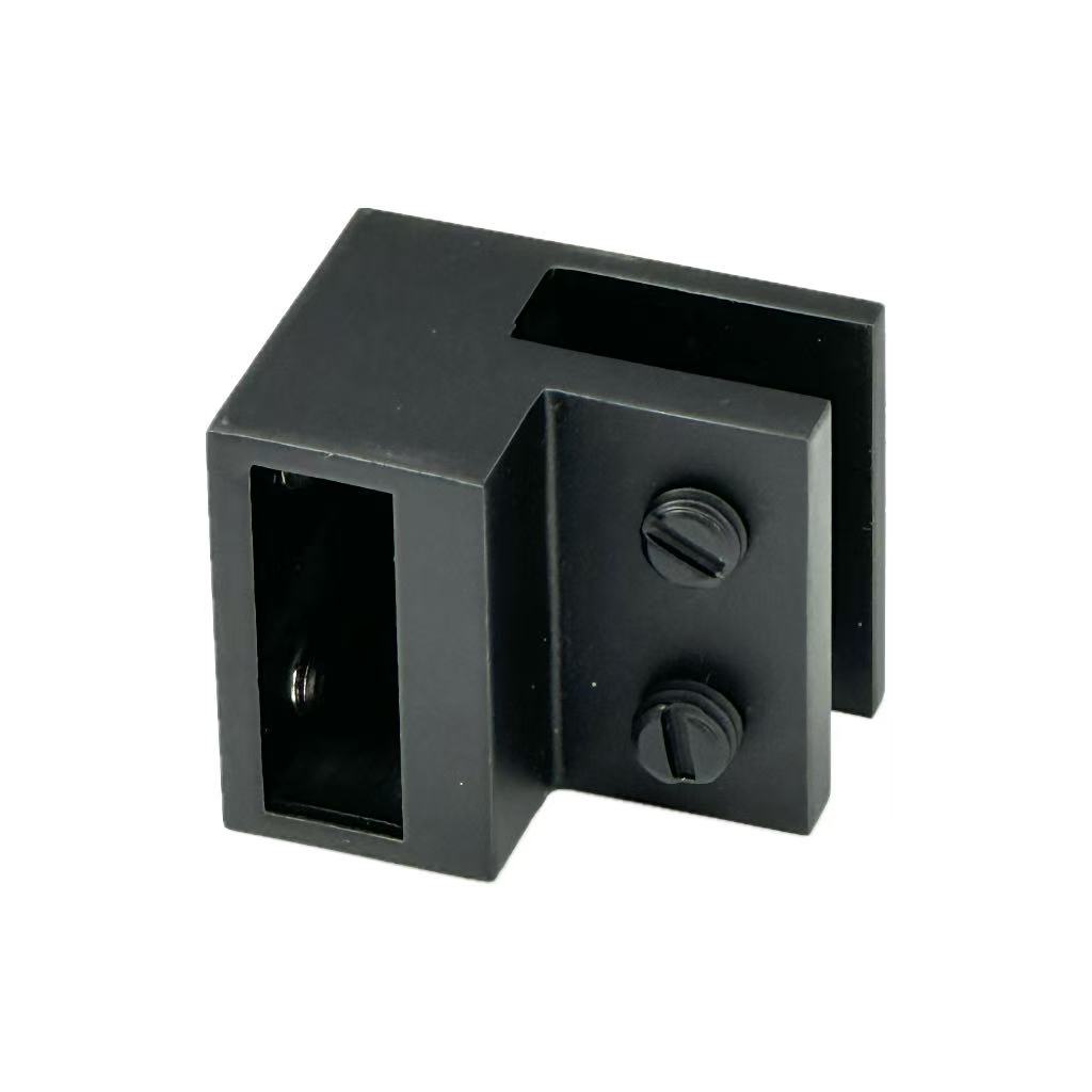 Hot Sale Bathroom Black Stainless Steel Square Pipe Connector G Clamp Fitting Glass pipe