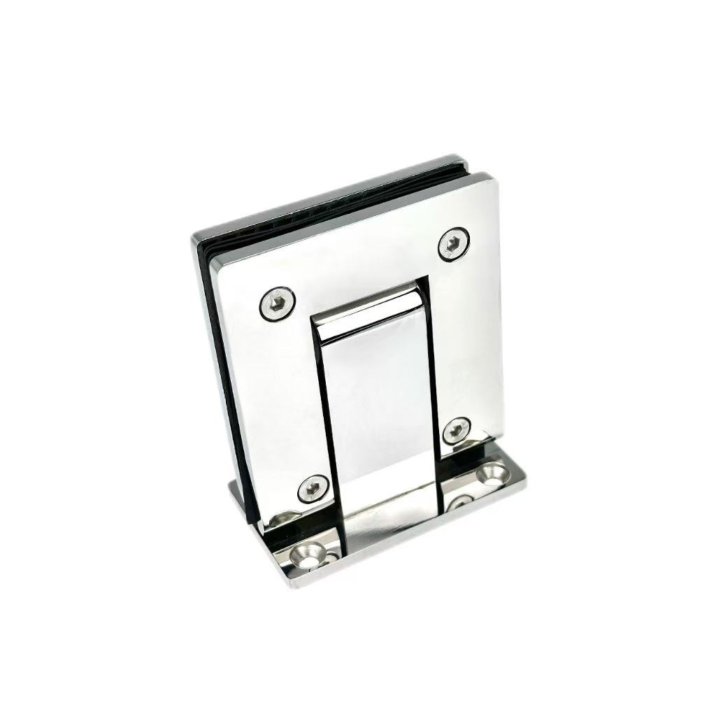 High Quality Shower Hinges Hydraulic Glass to Wall Clamp Bathroom Hardware Modern Design for Hotels