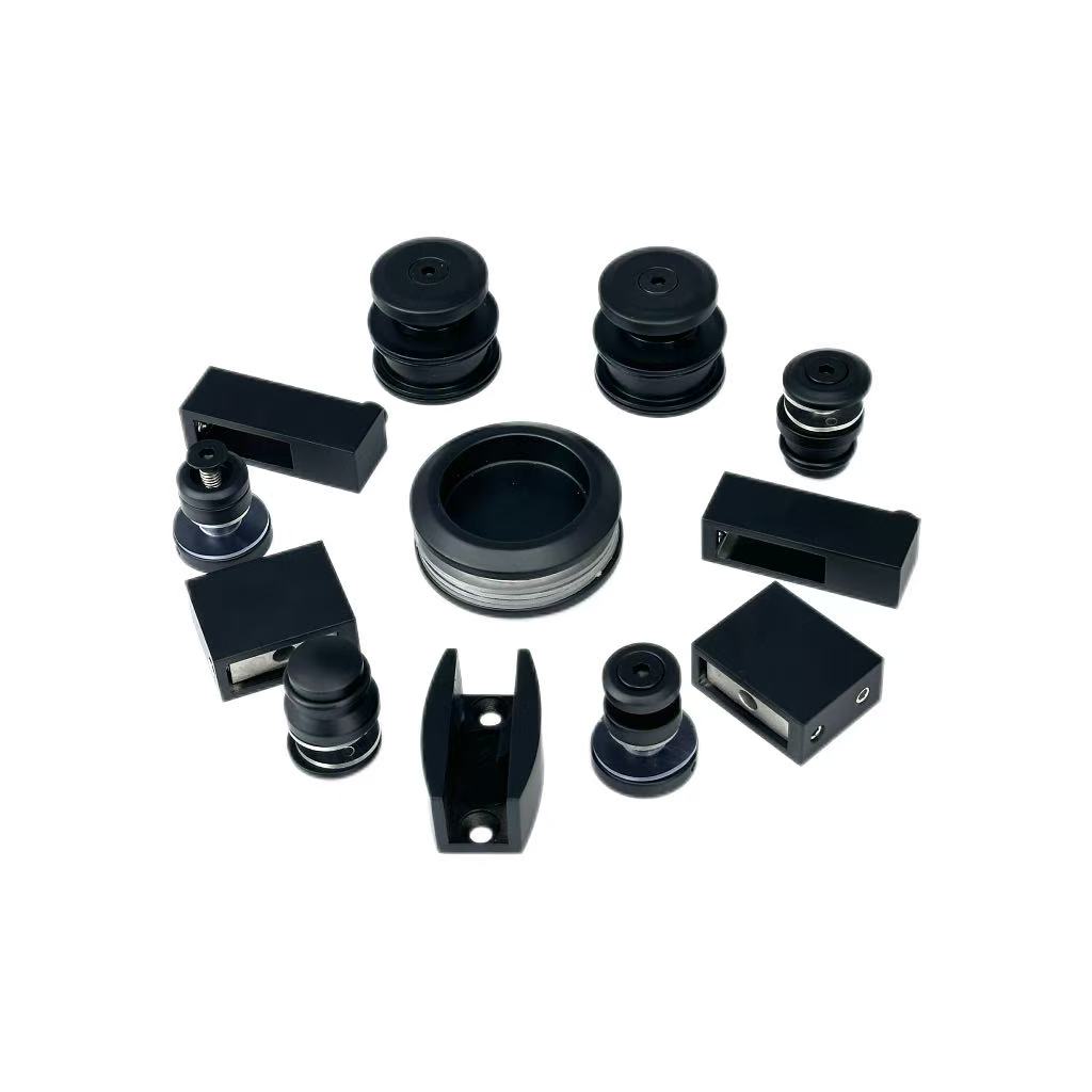 Hot Selling Matte Black Stainless Steel 304 Bathroom Room Glass Sliding Shower Door Accessories Hardware
