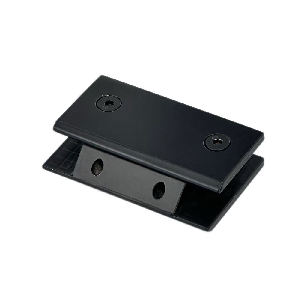 Good Quality Bathroom Square Matte Black Shower Door Hardware   Stainless Steel Shower Hinge