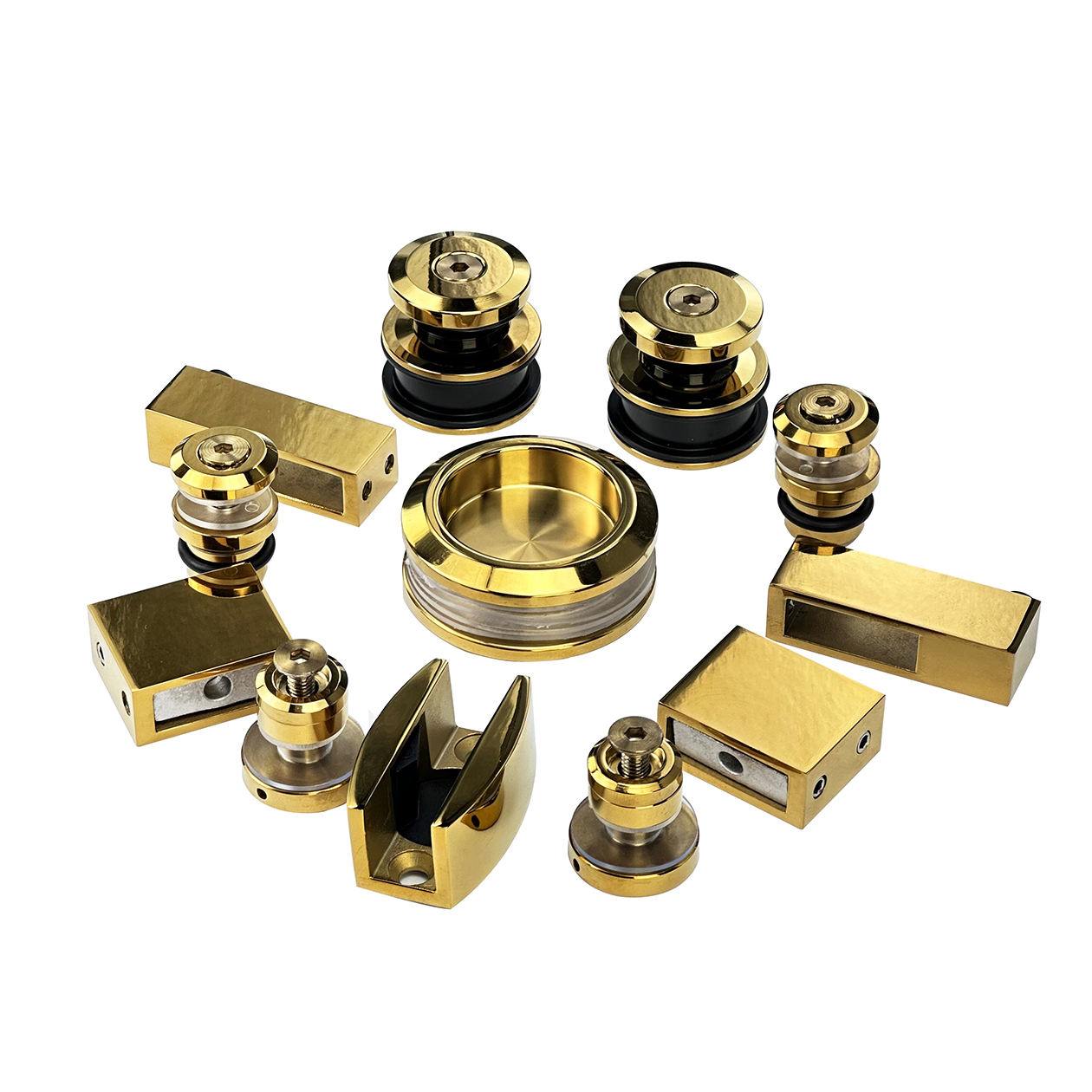 Top Sale Bathroom Hardware Stainless Steel Shower Room Frameless Glass Sliding Door Fitting Set