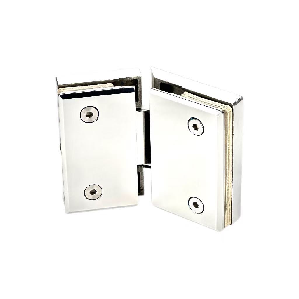 Factory Driect Sale Polished Mirror 135 Degree Glass to Glass Two Way Stainless Steel 304 Shower Door Pivot Hinge