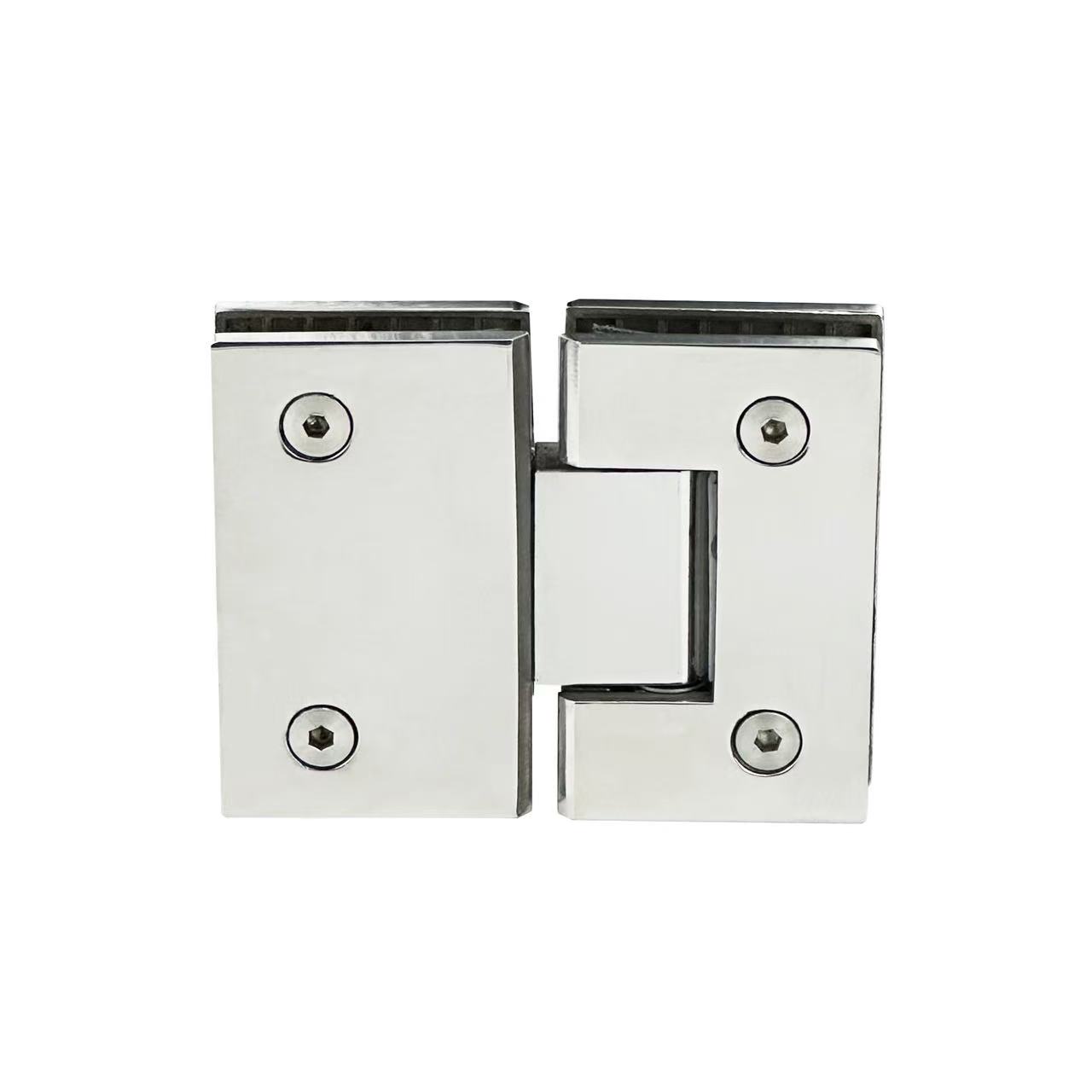 180 Degree Polish Shower Hinge Glass to Glass Glass Clamps for Shower Rooms