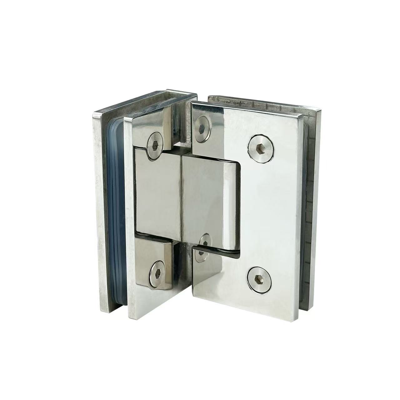 304 316 90 Degree  Stainless Steel Square Shower Hinge Glass to Wall Glass to Wall for Bathroom